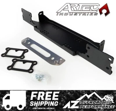 Kit de placa de cabrestante delantero de parachoques de acero ARTEC para Jeep Wrangler JL / JLU '18-'24 Foto 1 de 4