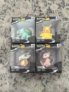 Lot of 4 Pokémon Select 4" Vinyl Figures - Mew Cubone Pikachu Bulbasaur - Ser. 1 - Picture 1 of 7