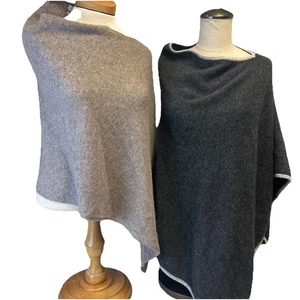 Cashmere Cape Poncho Set Of Two With  Flaws , Charter Club , Rachel Zoe - Picture 1 of 6
