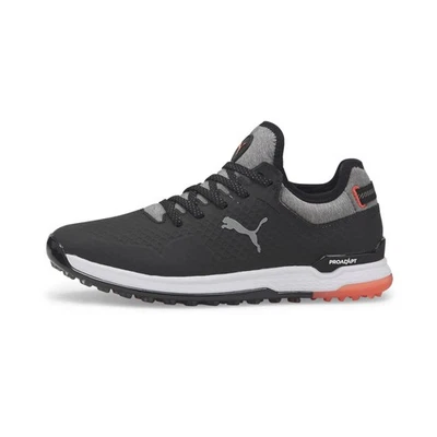 NUEVO Zapatos de golf para mujer Puma PROADAPT ALPHACAT negros/plateados/coral talla 6M Foto 1 de 3