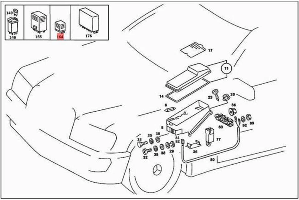 Nome de peça genuíno Mercedes faltando A124 C123 C124 C126 R107 0015420219 - Imagem 1 de 1