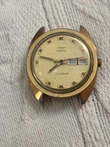 SEHR SCHÖNE VINTAGE TIMEX ELECTRIC DYNABEAT DAY/DATE ARMBANDUHR läuft super NR - Bild 1 von 7