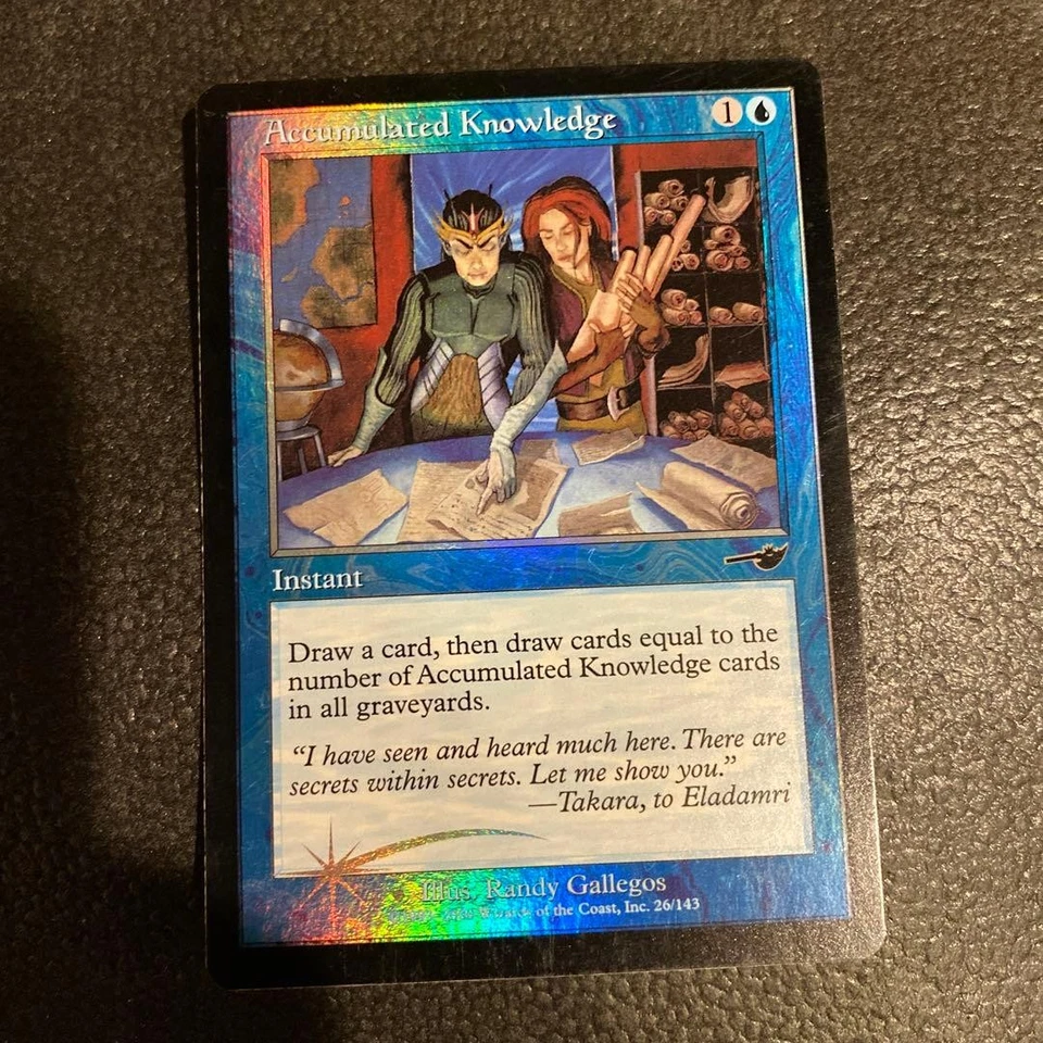 Accumulated Knowledge FOIL Magic the Gathering Card Used English - Image 1 of 4