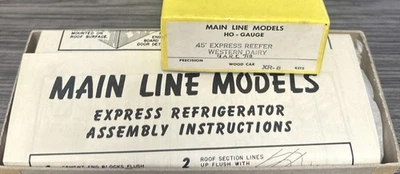 Main Line Models HO Gauge XR-8 Wood Car Western Dairy NOS - Image 1 of 3