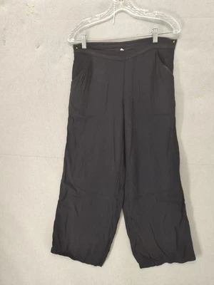 Pantalones Max Studio Mujer Pequeños Negros Pierna Ancha Tirar Informales Ligeros Bolsillos Foto 1 de 4