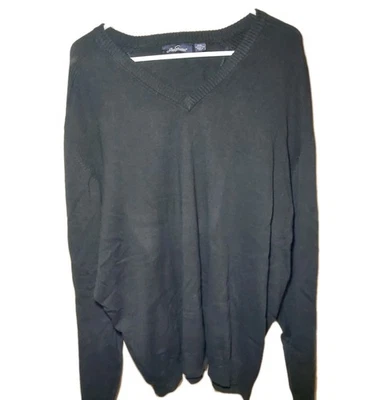 Suéter Jack Nicklaus Oso Bordado Para Hombres Negro Algodón Cuello en V XXL Foto 1 de 4