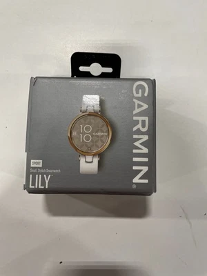 Reloj inteligente Garmin Lily GPS Fitness dorado claro con pulsera blanca Foto 1 de 2