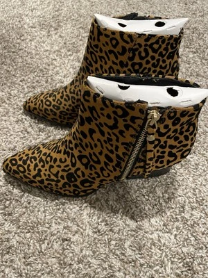 Nuevas botas botines para mujer talla 8 Qupid Animal Print EE. UU. Foto 1 de 3