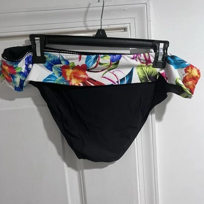 Traje de baño Athena para mujer 16 parte inferior tropical floral negro  Foto 1 de 4