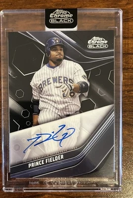 2023 Topps Chrome Black Prince Fielder Envelopado Auto #CBAPF – Cervejeiros - Imagem 1 de 2