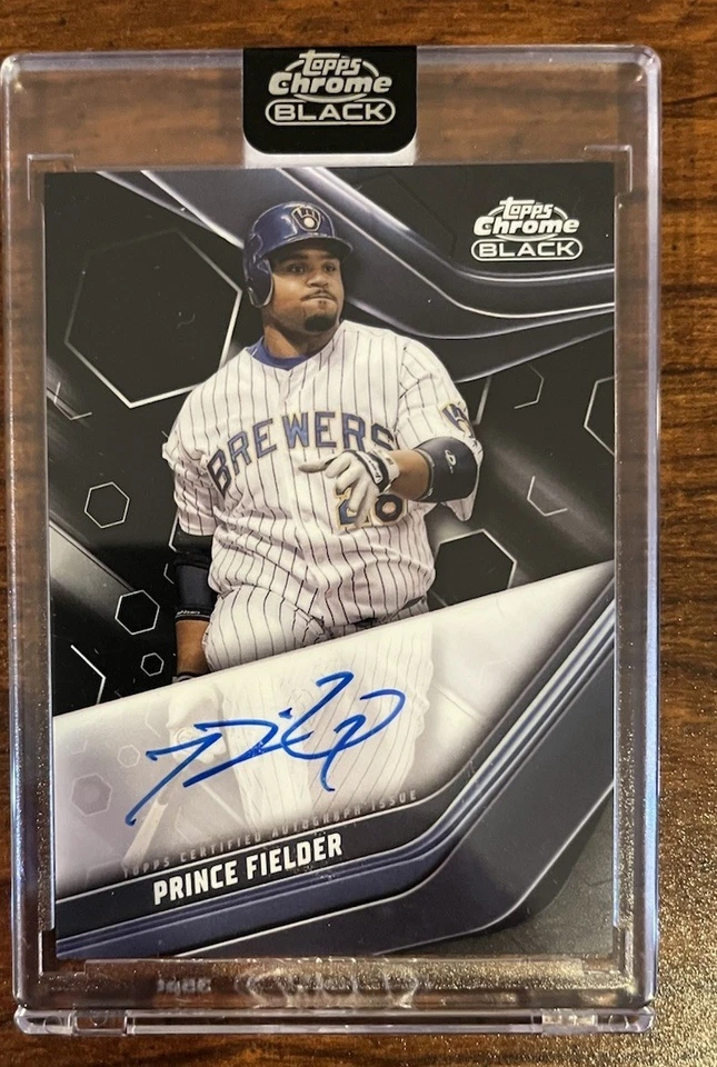 2023 年 Topps Chrome 黑色 Prince Fielder 封装签名 #CBAPF – Brewers — 第 1/2 张图片