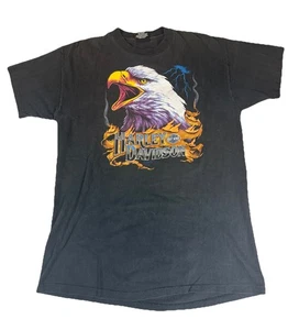 Vintage Harley Davidson 3d Emblem Biker Eagle T Shirt Men’s XL USA Grunge - Picture 1 of 10
