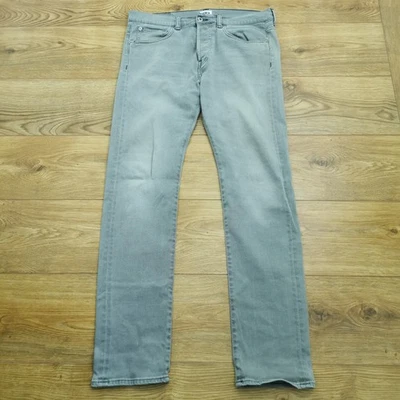 Edwin ED-80 Jeans Mens W34 L32 Grey Slim Tapered Leg Denim Button Japan - Image 1 of 4