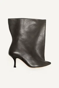 Glenn Martens X H&M - DARK GRET HEELED LEATHER ANKLE BOOTS - 5 / 38 - NEW HM NWT - Bild 1 von 1