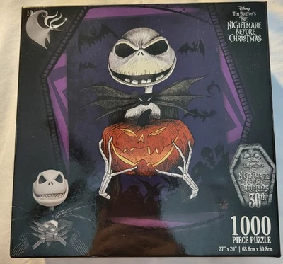 Disney Nightmare Before Christmas 1000 Piece Puzzle Jack Skellington Sealed - Image 1 of 4