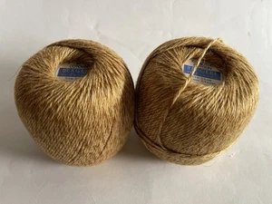2 Balls Bergere De France Cotolin Yarn 8055 Orange Linen Cotton Blend Vintage - Picture 1 of 4