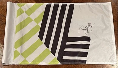 BRYSON DECHAMBEAU LIV GOLF TOURNAMENT USED SIGNED FLAG GOLF INAUGURAL SEASON LOA - Image 1 of 4