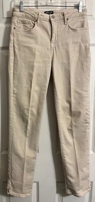 Pantalones de mezclilla NYDJ Curves 360 beige cremallera frontal elásticos para mujer 4 reales 32 X 29” Foto 1 de 4