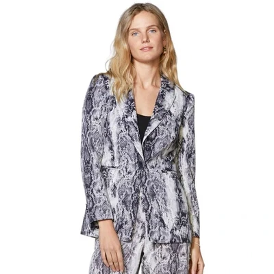 Vince Camuto Black White Gray Snake Skin Print Blazer Jacket Sz 12 NWT - Image 1 of 4