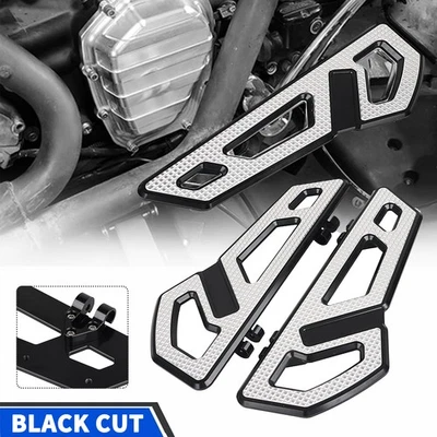 Black Cut Driver Rider Floorboards For Harley Road King Electra Glide Softail - Изображение 1 из 4