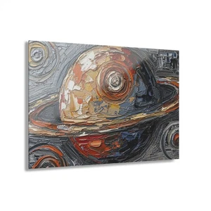 Celestial Planet Acrylic Print, Space Wall Art, Modern Home Decor, Gift - Picture 1 of 11