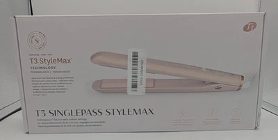 T3 SinglePass StyleMax Professional 1" Ceramic Flat Iron with Custom Heat, OB - Image 1 of 4