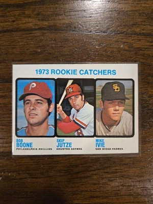 Бейсбольная карточка 1973 Topps No613 дебютант Catchers Боб Бун RC высокий номер почти как новая - Изображение 1 из 2