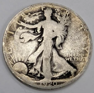 Moneda de medio dólar de plata Walking Liberty 1920 S de Estados Unidos - Imagen 1 de 4
