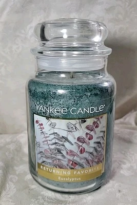 Yankee Candle Eucalyptus Large Jar - Returning Favorite  - NEW - Image 1 of 4