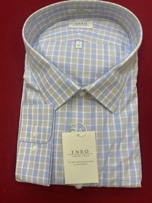 Camisa de vestir ENRO sin hierro nueva con etiquetas algodón 17 38-39 Foto 1 de 4