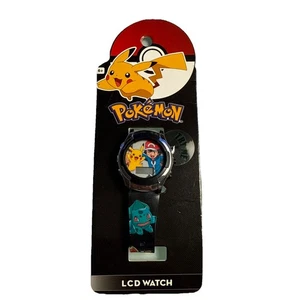 Pokemon Kinder Digitaluhr Pikachu & Ash, leicht ablesbares LCD Display, pädagogisch  - Bild 1 von 4