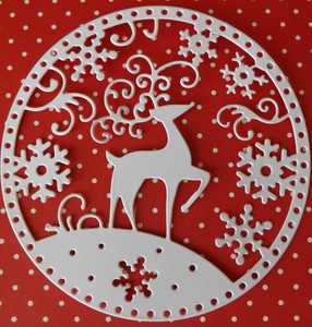 12 x ELEGANT REINDEER DISC DIE CUTS **FREE UK POSTAGE** 12 x ELEGANT REINDEER DISC DIE CUTS **FREE UK POSTAGE**