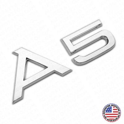 Audi A5 Chrome Rear Letter Tail Badge Trunk Nameplate Emblem Badge Sport  Sline - Image 1 of 4