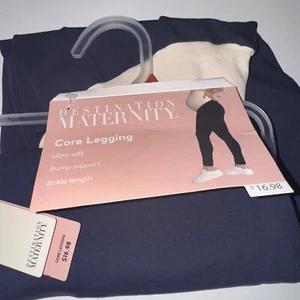 Leggings Premaman Donna Core Medium Navy Ultra Morbidi Leggi - Foto 1 di 11