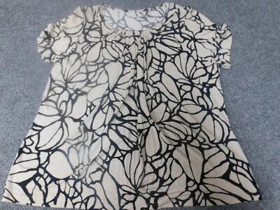 Croft & Barrow Top 1X Beige Floral Mujer Top Elástico Gráfico Foto 1 de 4