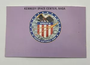 Boleto Pass Apolo 16 1972 emitido por la NASA lanzamiento visualización insignia aterrizaje lunar - Imagen 1 de 6