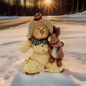 Jan Dwyer Collectibles Bridgewater Iowa Vintage Christmas Holiday Snowman Figure - Picture 1 of 6