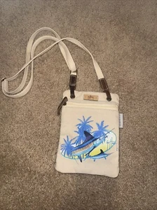 Guy Harvey Sun And Sand Canvas Crossbody Bag Marlin Fish Tropical Ocean Beach - Picture 1 of 8