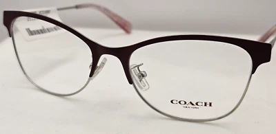 Marco de gafas COACH HC 5111 9348 Borgoña plateado brillante 53-17-140 sin estuche D41 Foto 1 de 4