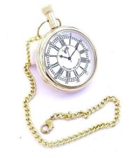 Brass Pocket Analogue Watch with Chain handicrafts gift item