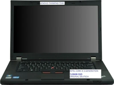 Lenovo ThinkPad T530 i5-3320M-2x3,3GHz 8GB 128GB-SSD 15,6HD+ DE-TASTATUR DOCKING - Bild 1 von 2