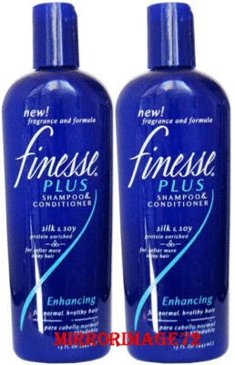 (2) Finesse Silk & Soy Protein Enriched Plus Shampoo & Conditioner Normal Hair - Image 1 of 2