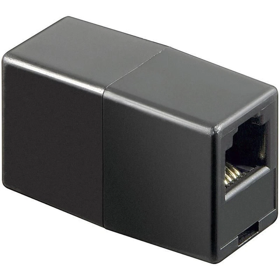 Accoppiatore per prolunga cavo telefonico RJ11 6P4C Pin to Pin F/F Nero - Immagine 1 di 1