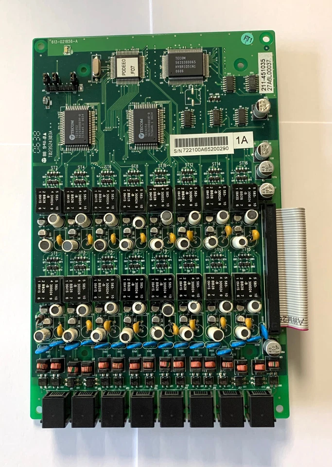 Comdial Vertical DX-120 7221-00 16-Port Digital Station Card, Tested - Image 1 of 1