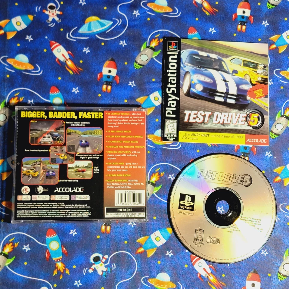 Test Drive 5 (Sony PlayStation 1, 1998)  PS1 Complete Tested Black Label - Image 1 of 4