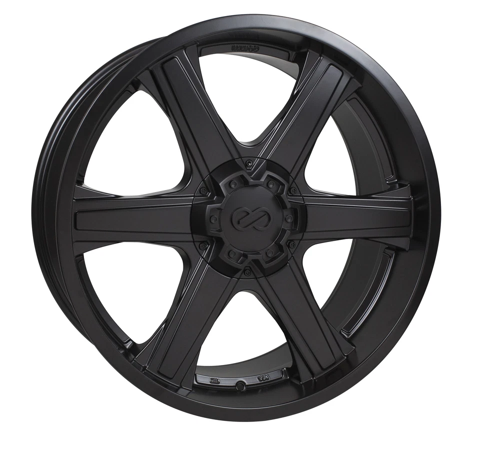 4 Enkei Blackhawk Wheels 20x9.5 6x139.7 +10 Matte Black Rims - Image 1 of 1