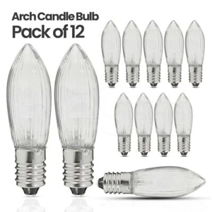 12 x Replacement Spare Bulbs Christmas Candle Screw Light Arch Bridge 34v 3w E10 - Picture 1 of 6