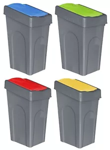 50L Large Plastic Recycling Bin Rubbish Dustbin Recycle Waste Kitchen Outdoor UK - Picture 1 of 7