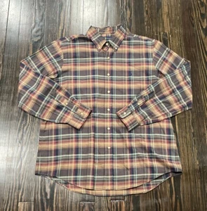 Ralph Lauren Long Sleeve Button Down Shirt Men’s XL Plaid Brown Cotton - Picture 1 of 4