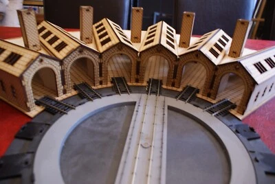 LEMAY Roundhouse - 6 shed 240mm version 3mm Medite for Hornby Turntable